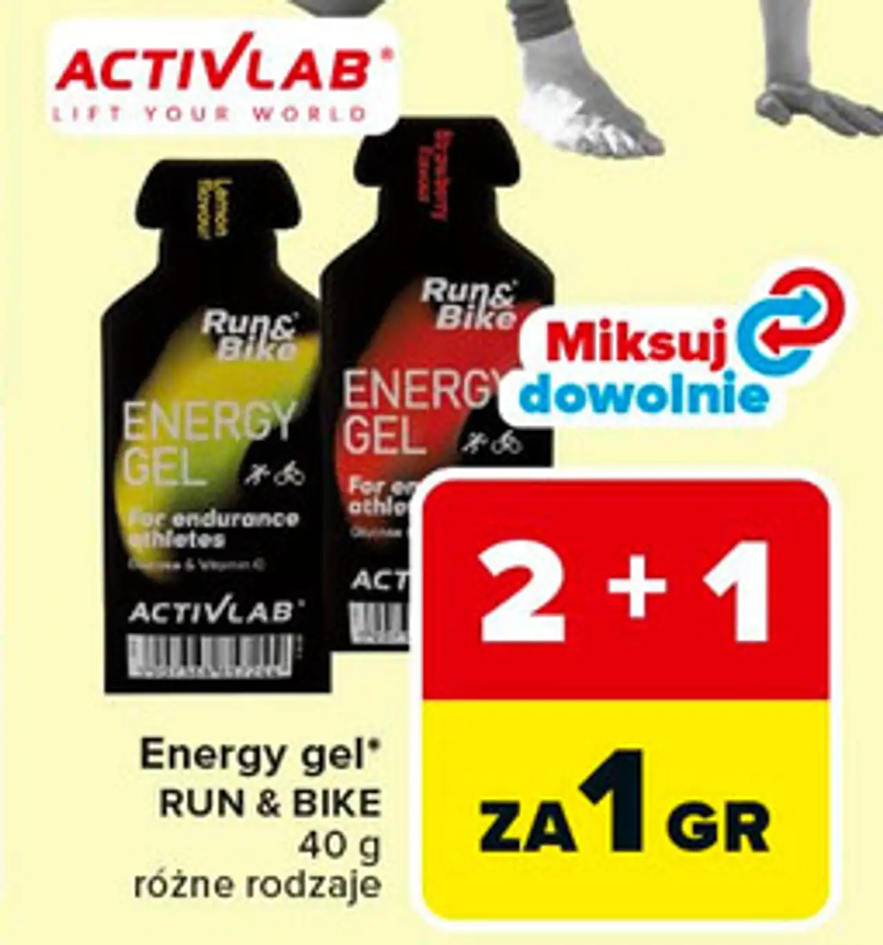 Żel energetyzujący run & bike cytrynowy Activlab