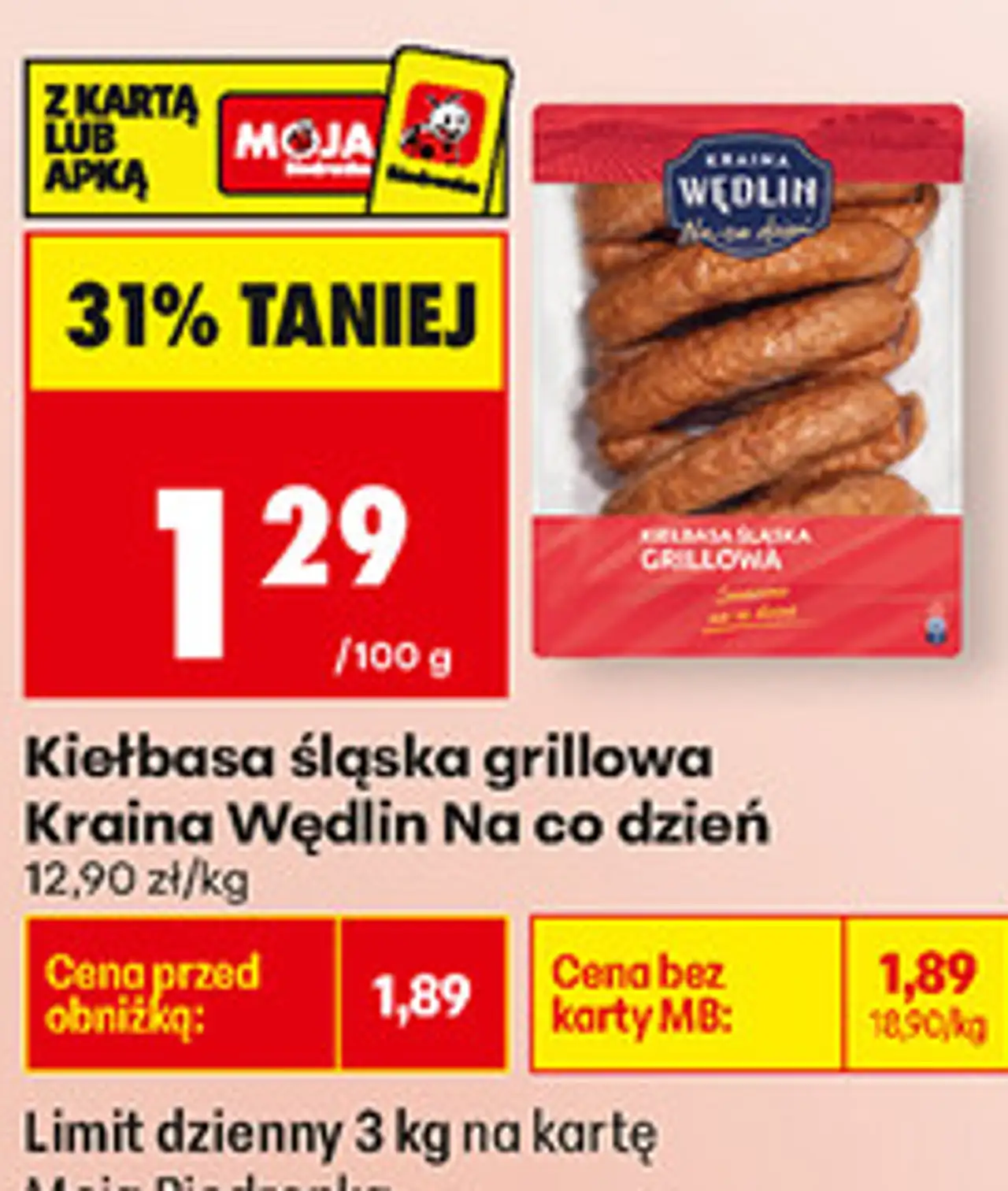 Kiełbasa śląska grillowa Kraina Wędlin Na co dzień
