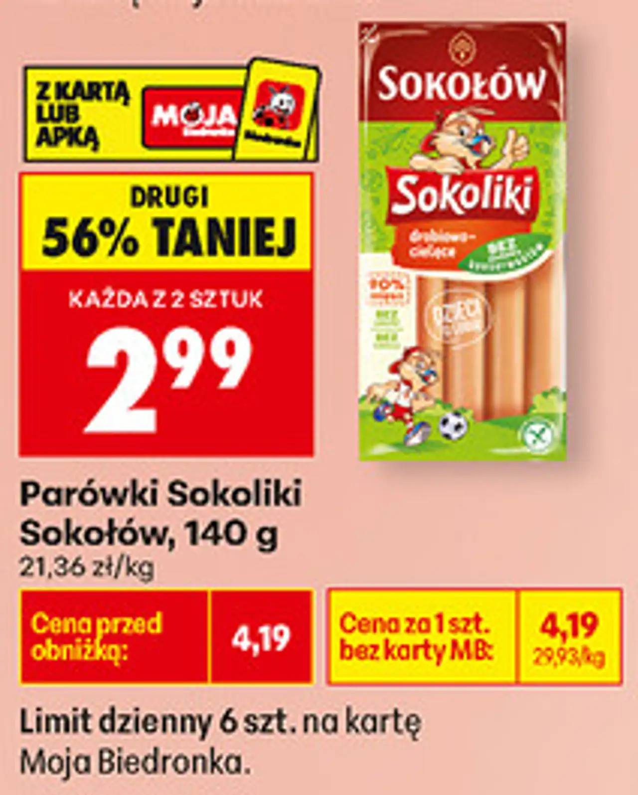 Parówki Sokoliki Sokołów, 140 g