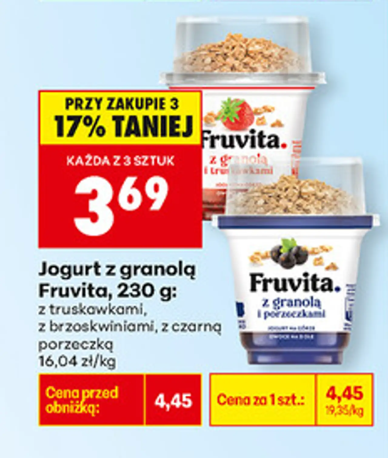 Jogurt z granolą Fruvita, 230 g
