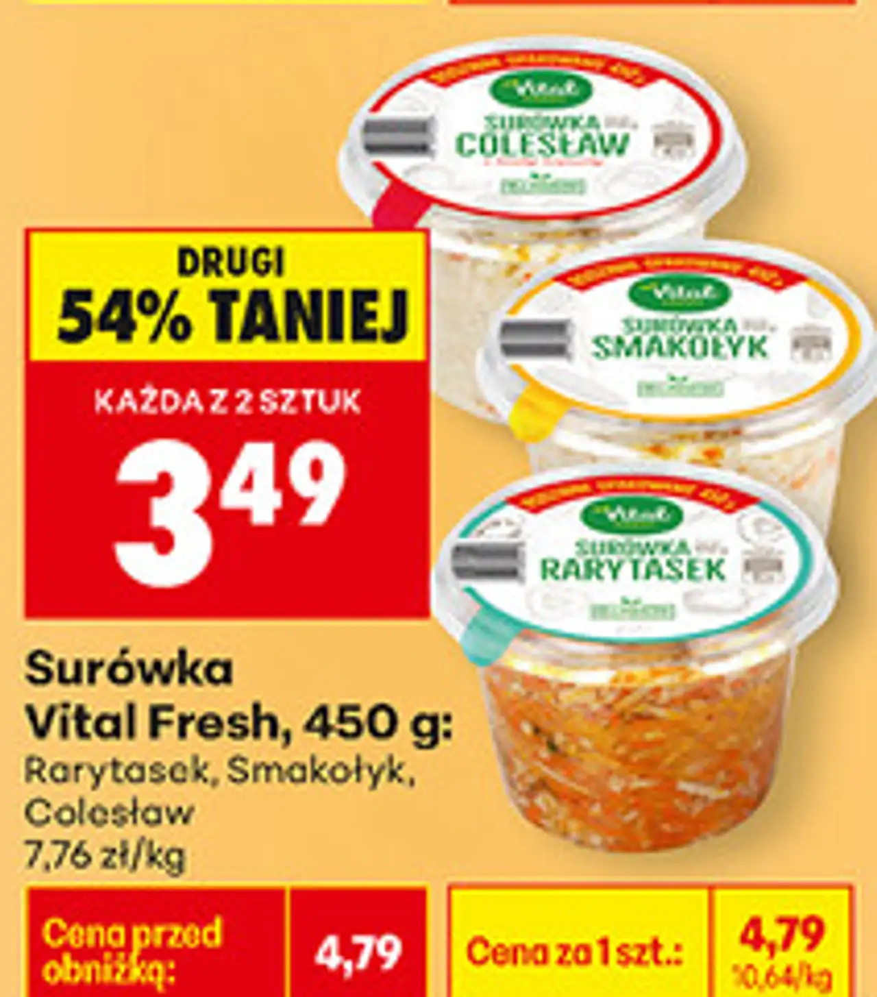 Surówka Vital Fresh, 450 g: Rarytasek, Smakołyk, Colesław
