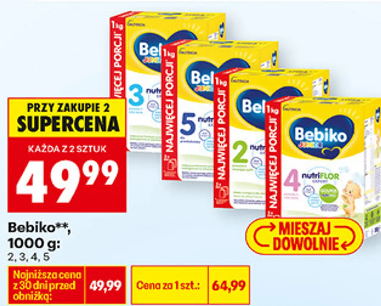 Bebiko 1000 g: 2, 3, 4, 5