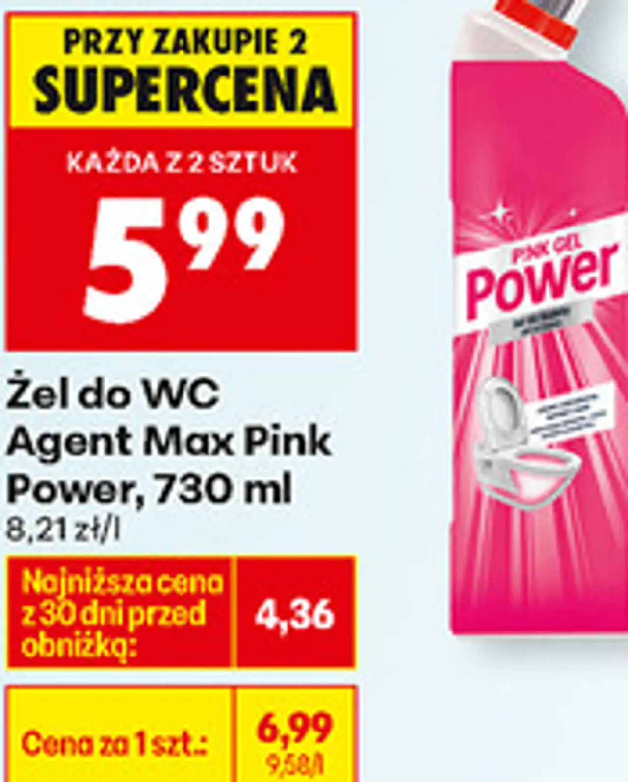 Żel do WC Agent Max Pink Power