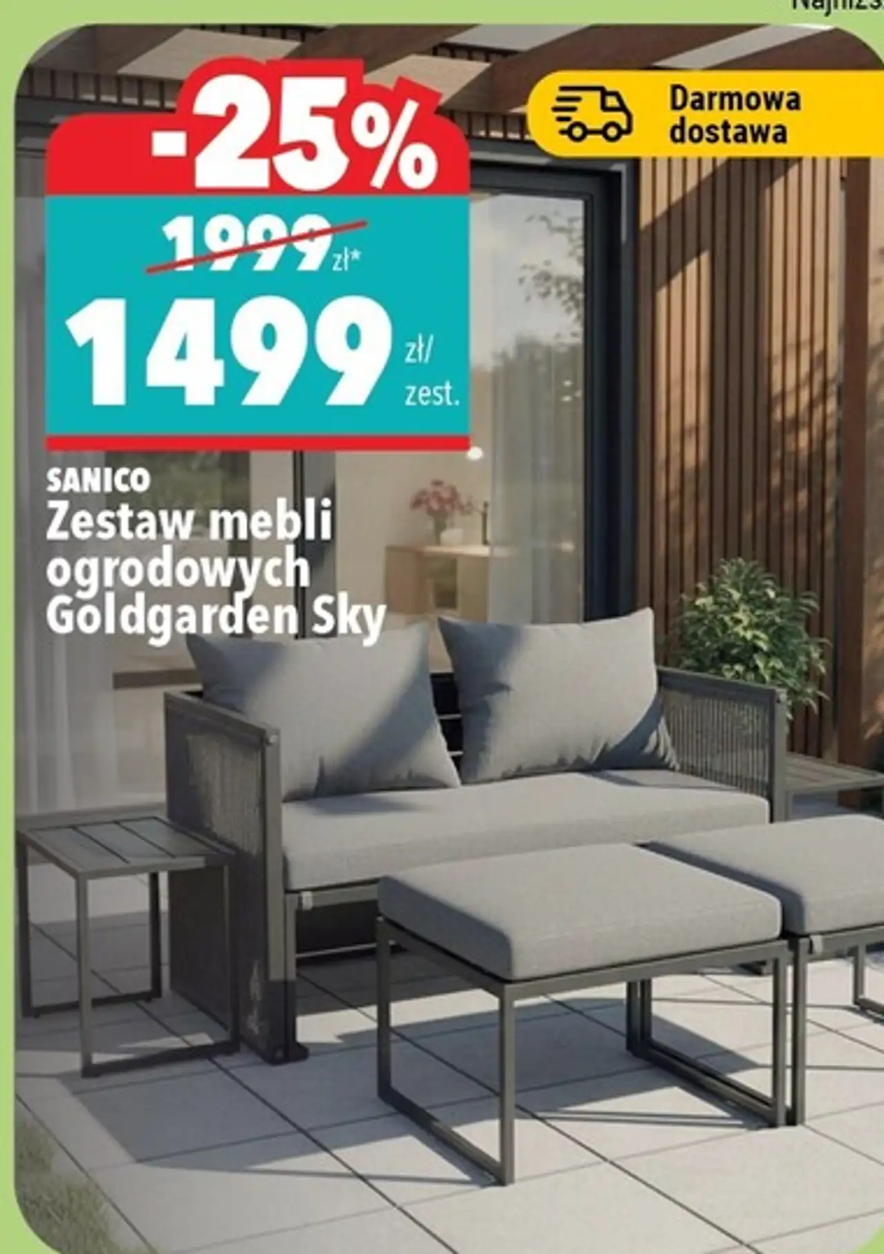 SANICO Zestaw mebli ogrodowych Goldgarden Sky