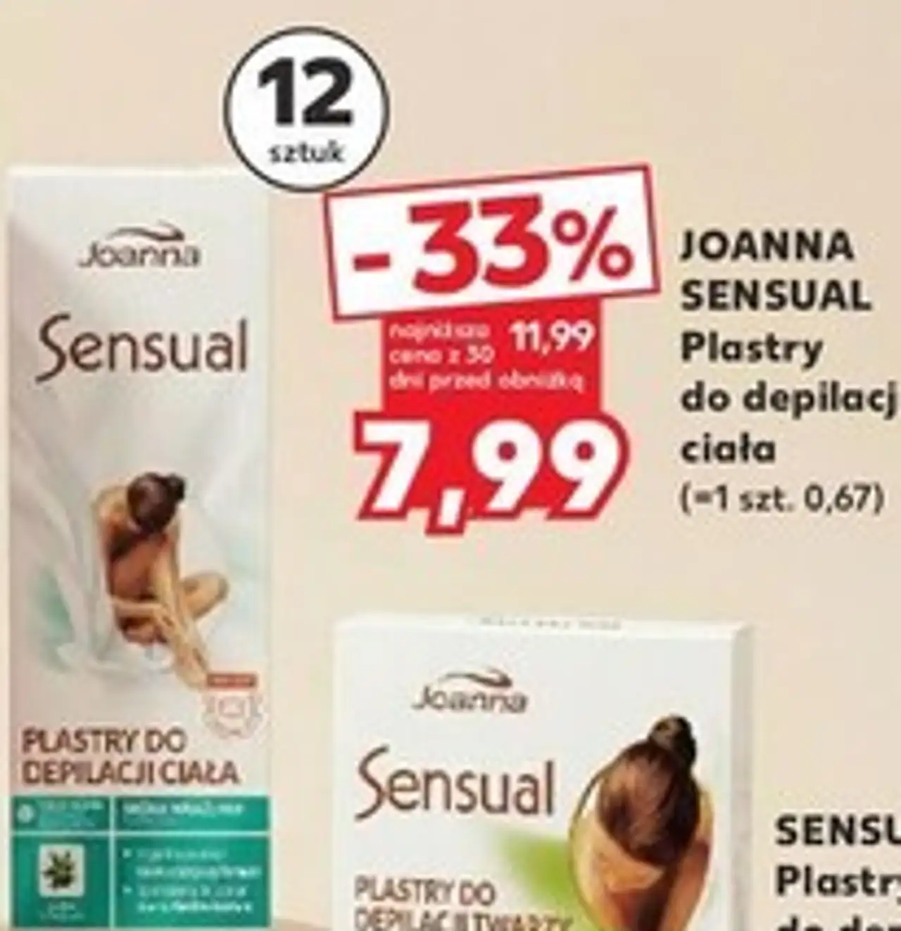 JOANNA SENSUAL Plastry do depilacji ciała