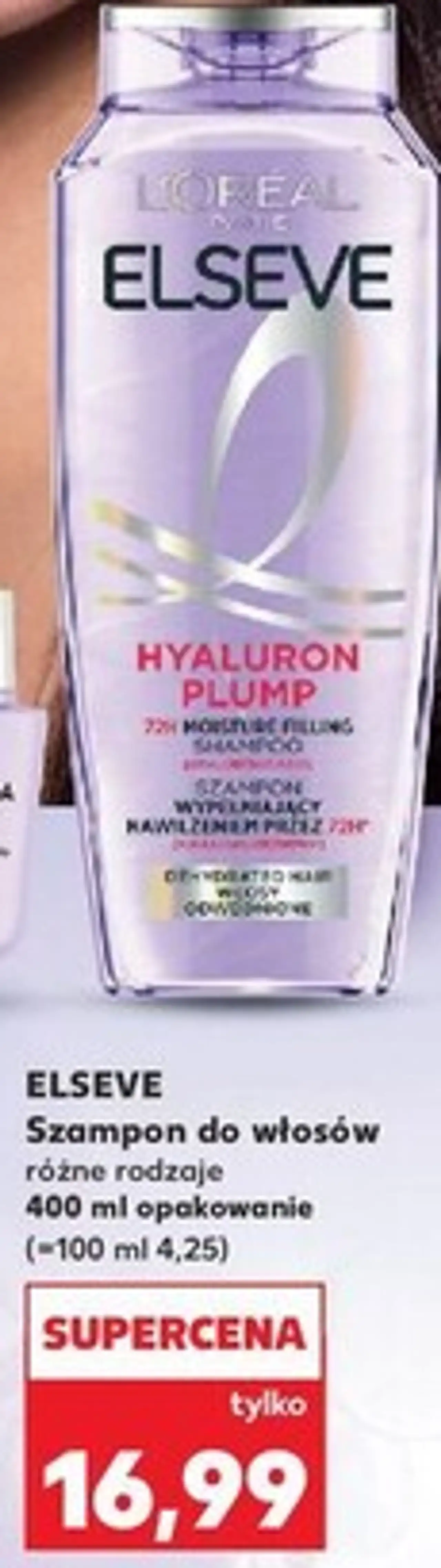 Szampon do włosów ELSEVE L'ORÉAL PARIS HYALURON PLUMP