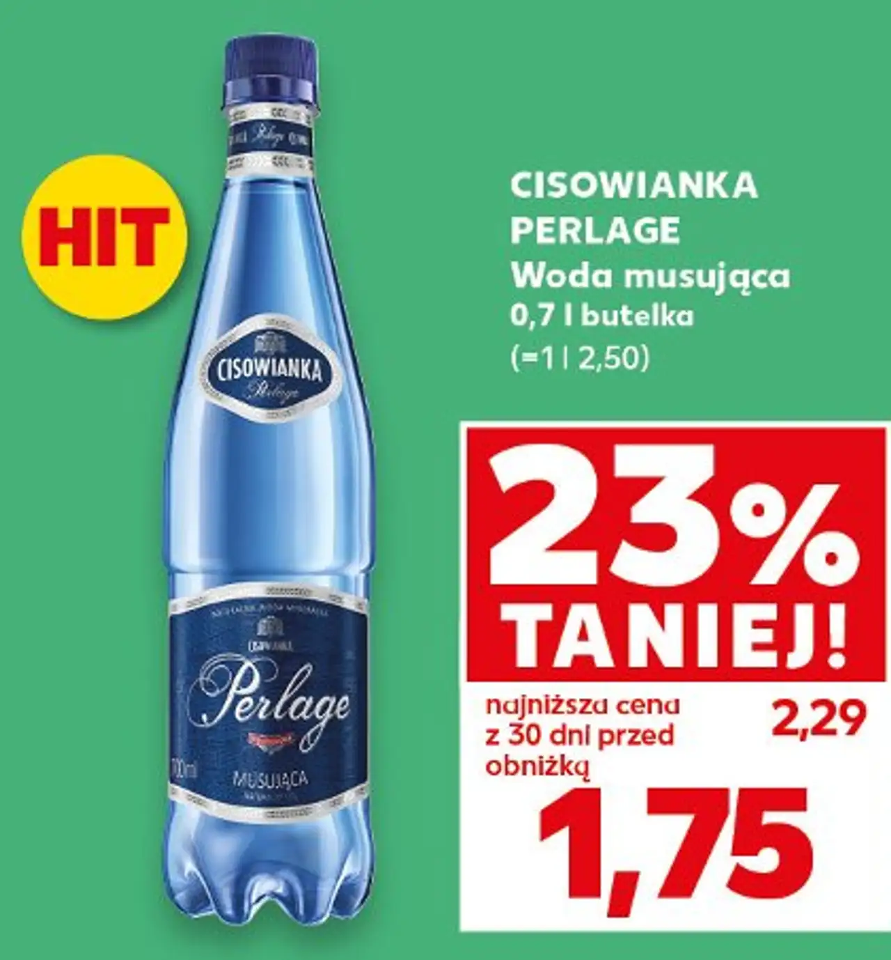 CISOWIANKA PERLAGE Woda musująca 0,7 l butelka