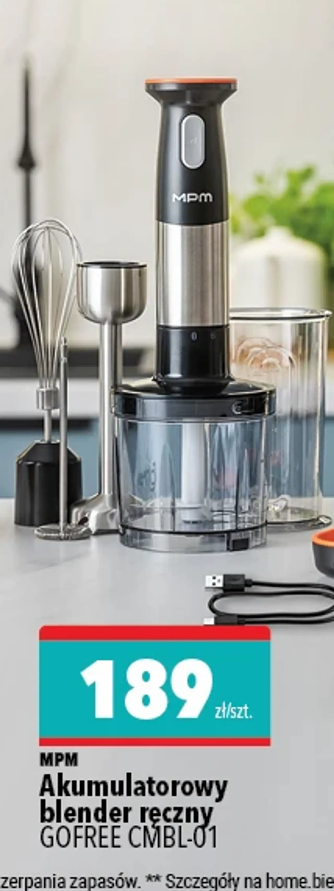 Akumulatorowy mikser ręczny GOFREE CMMR-01 MPM