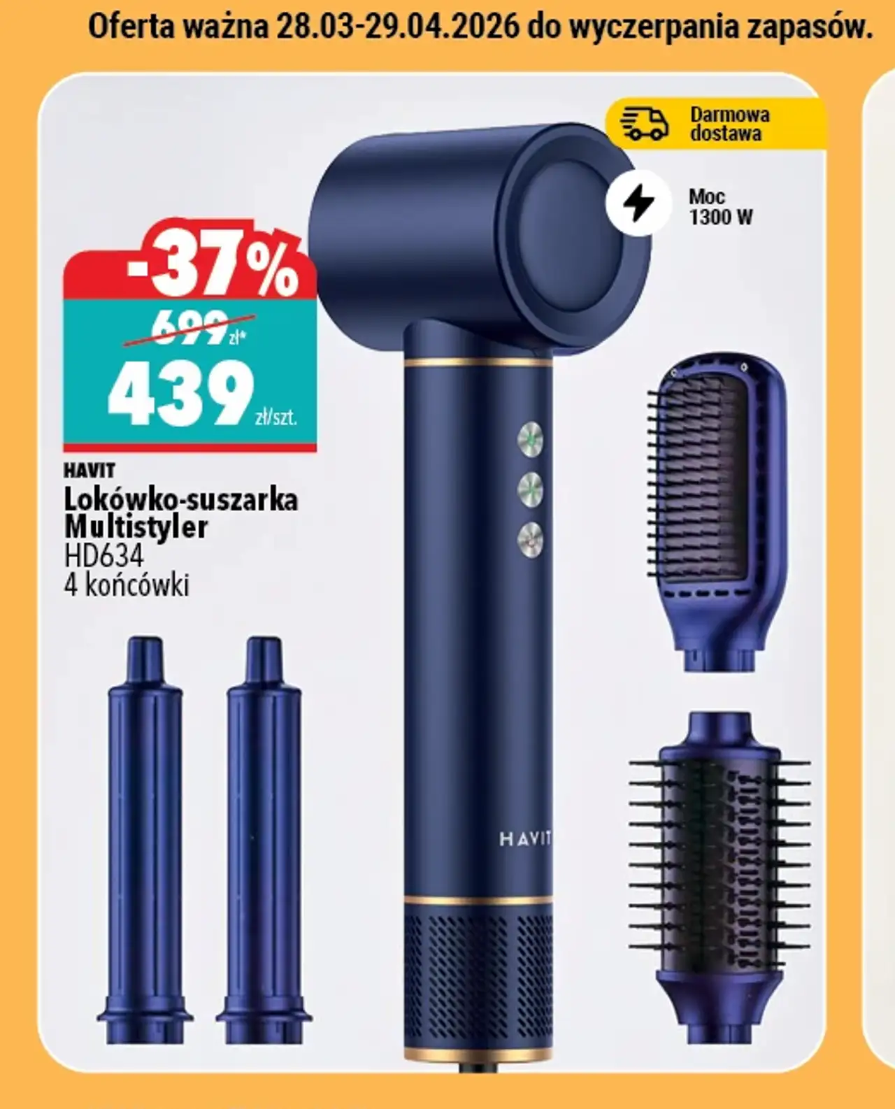 HAVIT Lokówko-suszarka Multistyler HD634 4 końcówki