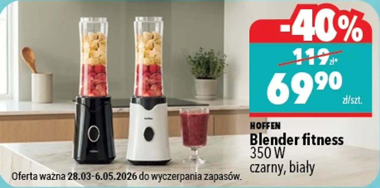 HOFFEN Blender fitness 350 W czarny, biały