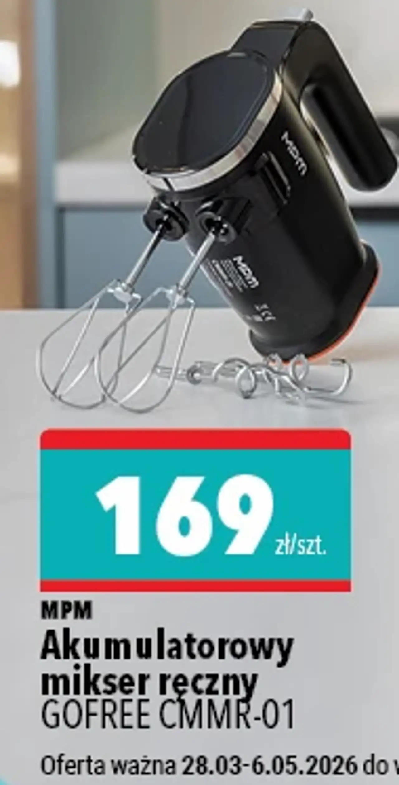 MPM Akumulatorowy mikser ręczny GOFREE CMMR-01