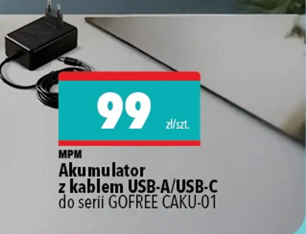 MPM Akumulator z kablem USB-A/USB-C do serii GOFREE CAKU-01