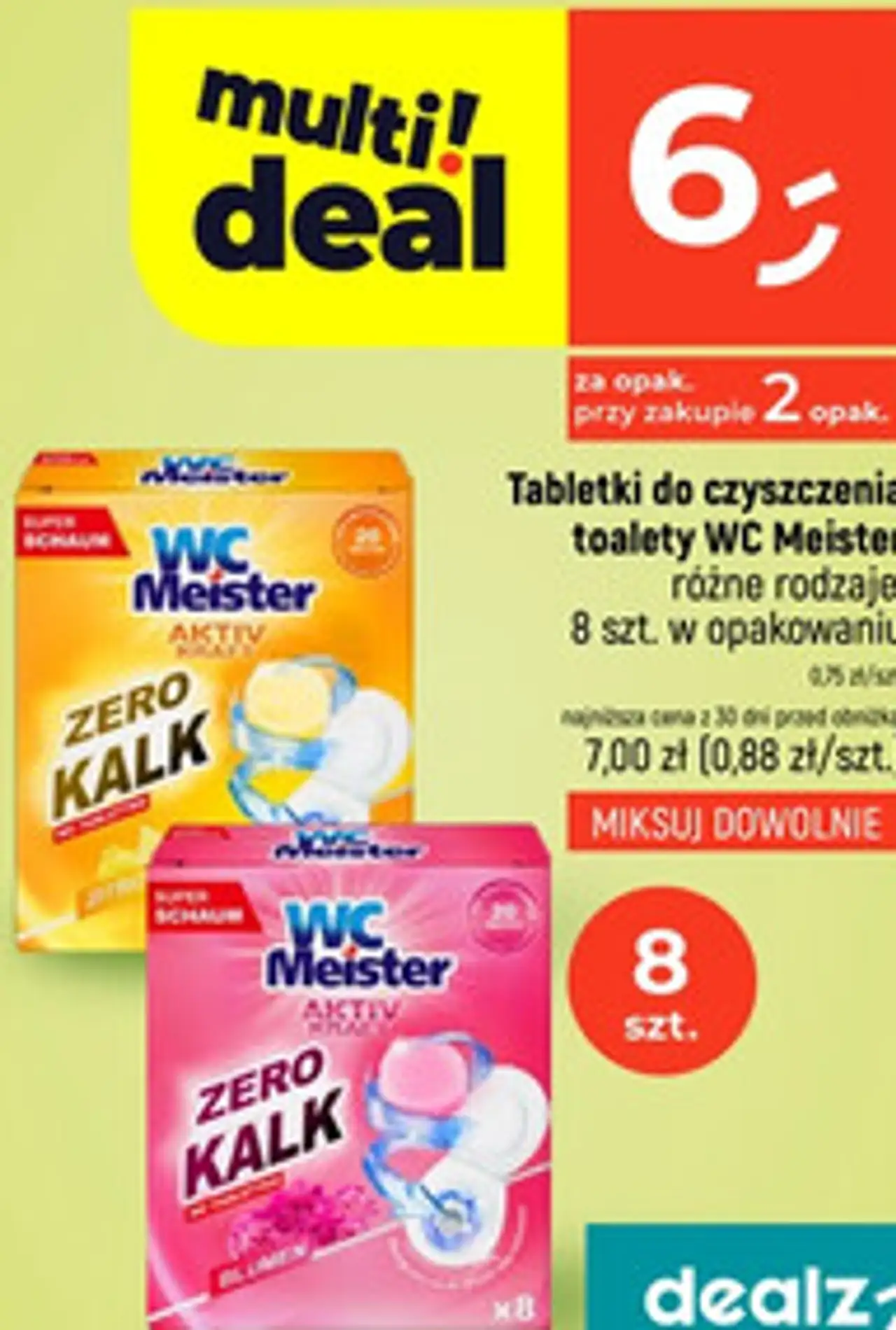 Tabletki do czyszczenia toalety WC Meister różne rodzaje, 8 szt. w opakowaniu