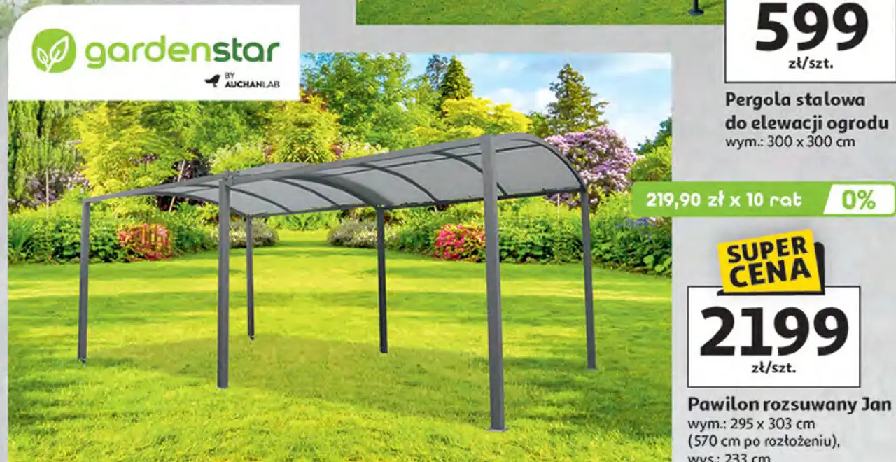 gardenstar BY AUCHANLAB Pawilon rozsuwany Jan