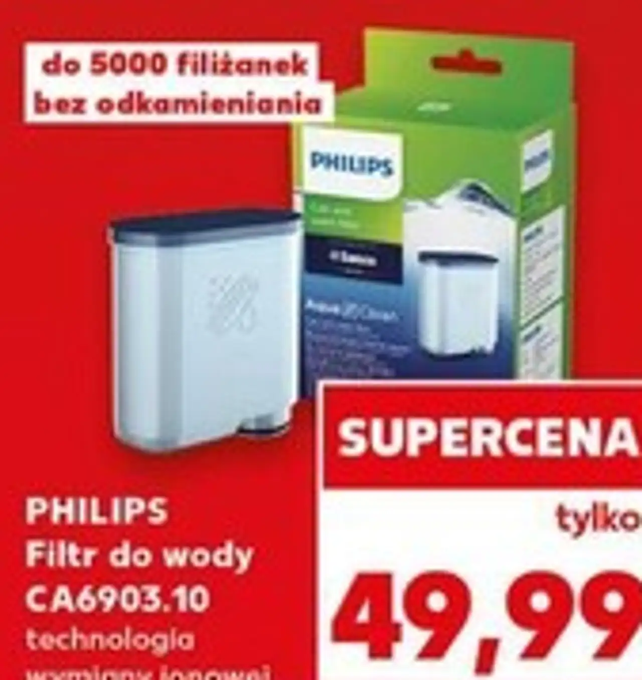 Filtr do wody CA6903.10 technologia wymiany jonowej PHILIPS