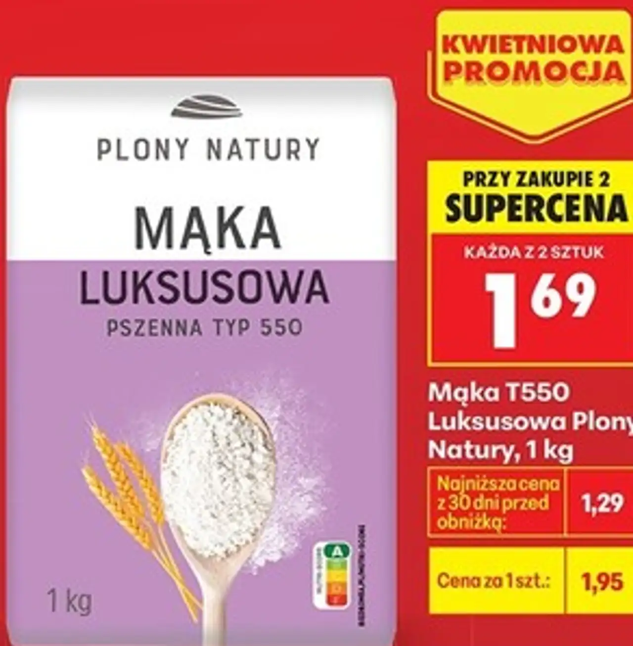 Mąka T550 Luksusowa Plony Natury, 1 kg