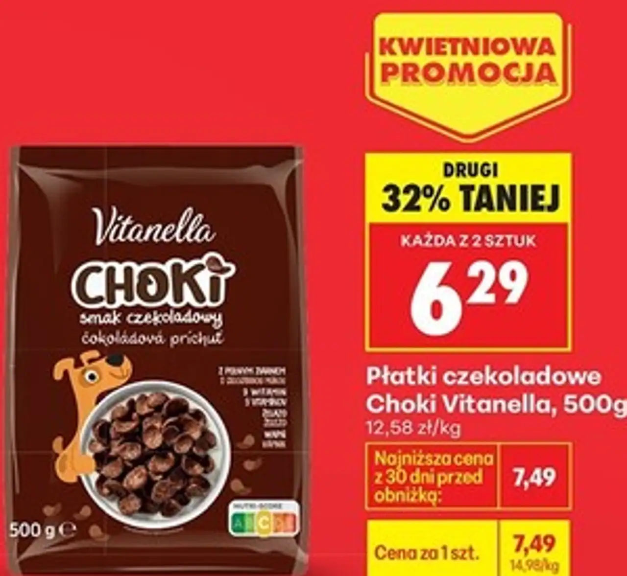 Płatki czekoladowe Choki Vitanella, 500g