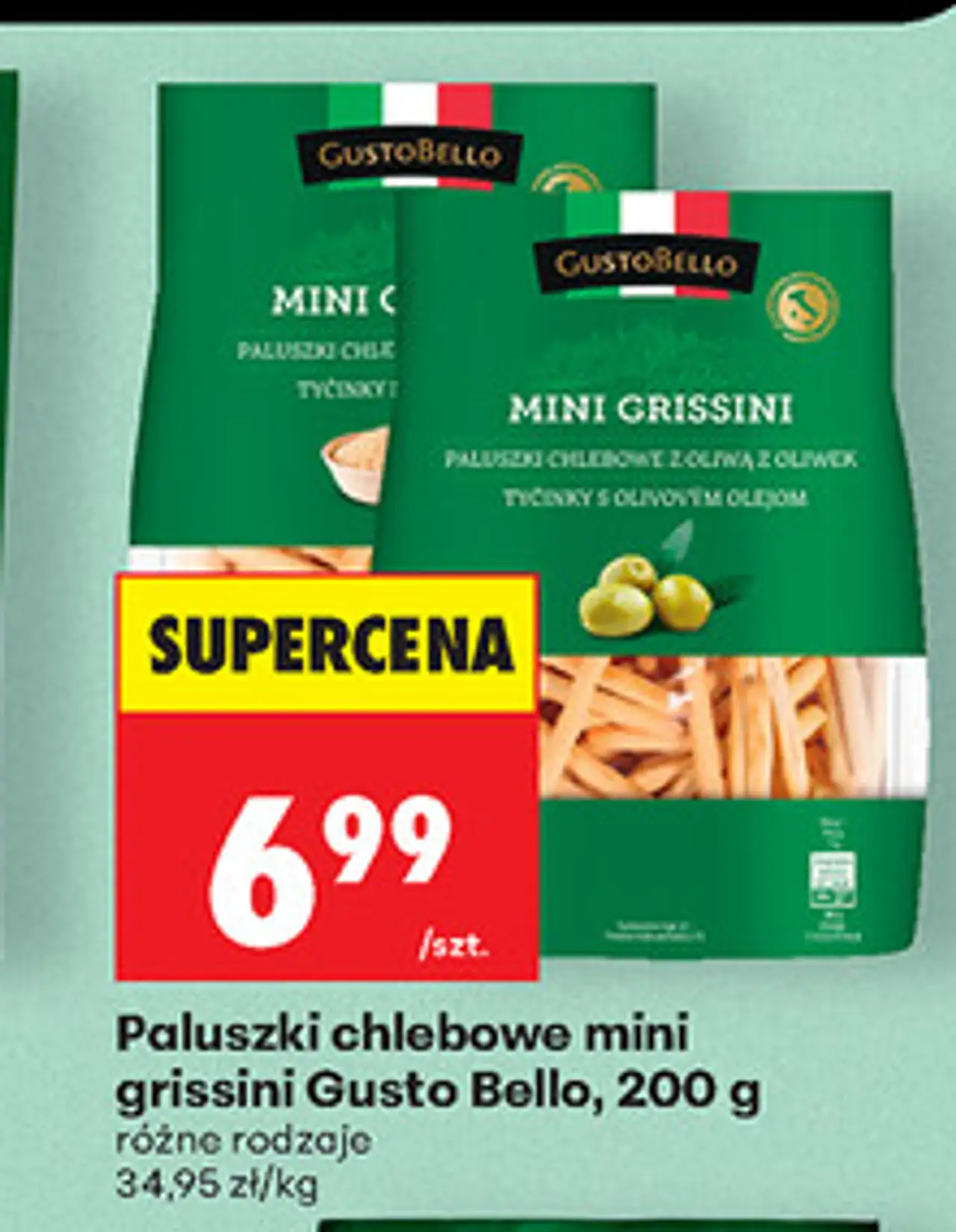 Paluszki chlebowe mini grissini Gusto Bello, 200 g