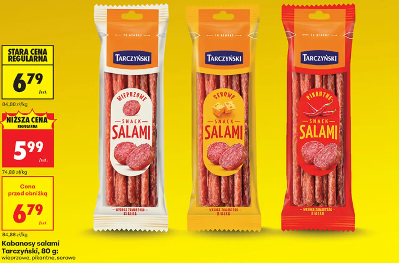 Kabanosy salami Tarczyński, 80 g: