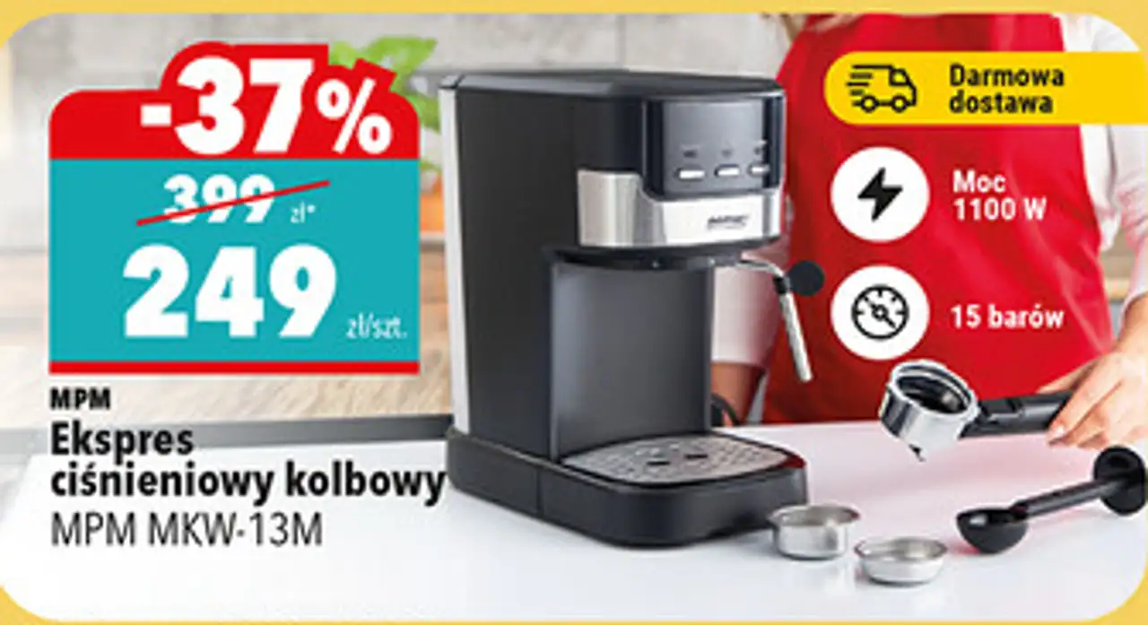 Ekspres ciśnieniowy kolbowy MPM MKW-13M