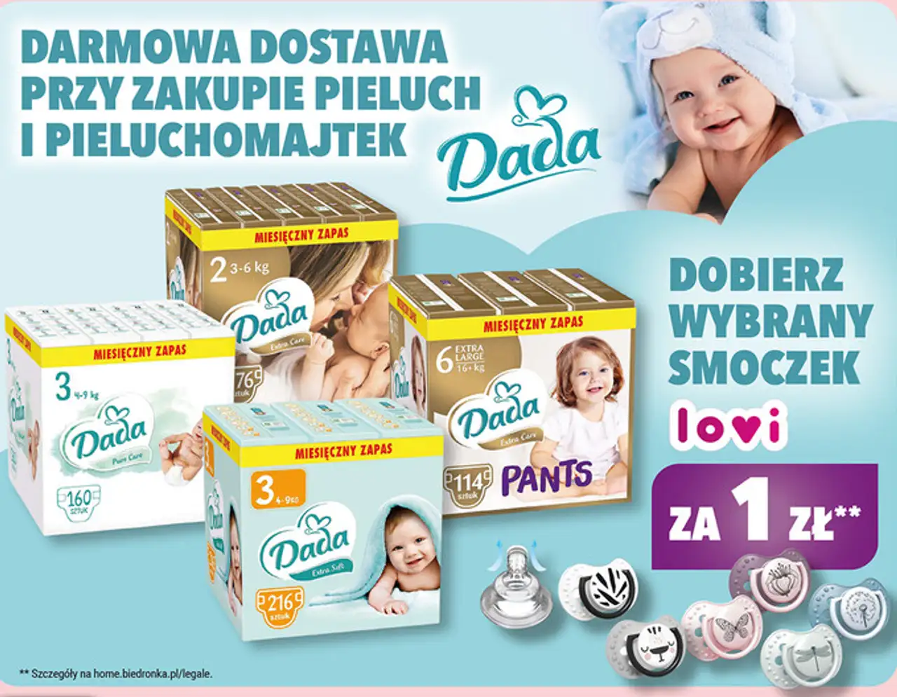 Darmowa dostawa przy zakupie pieluch i pieluchomajtek