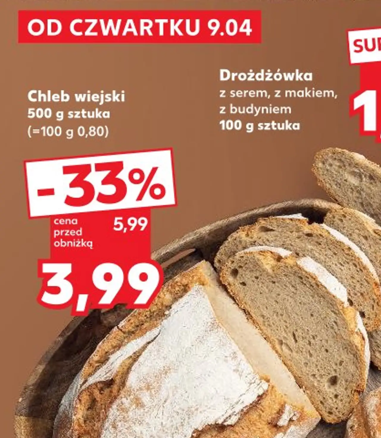 Chleb wiejski 500 g sztuka
