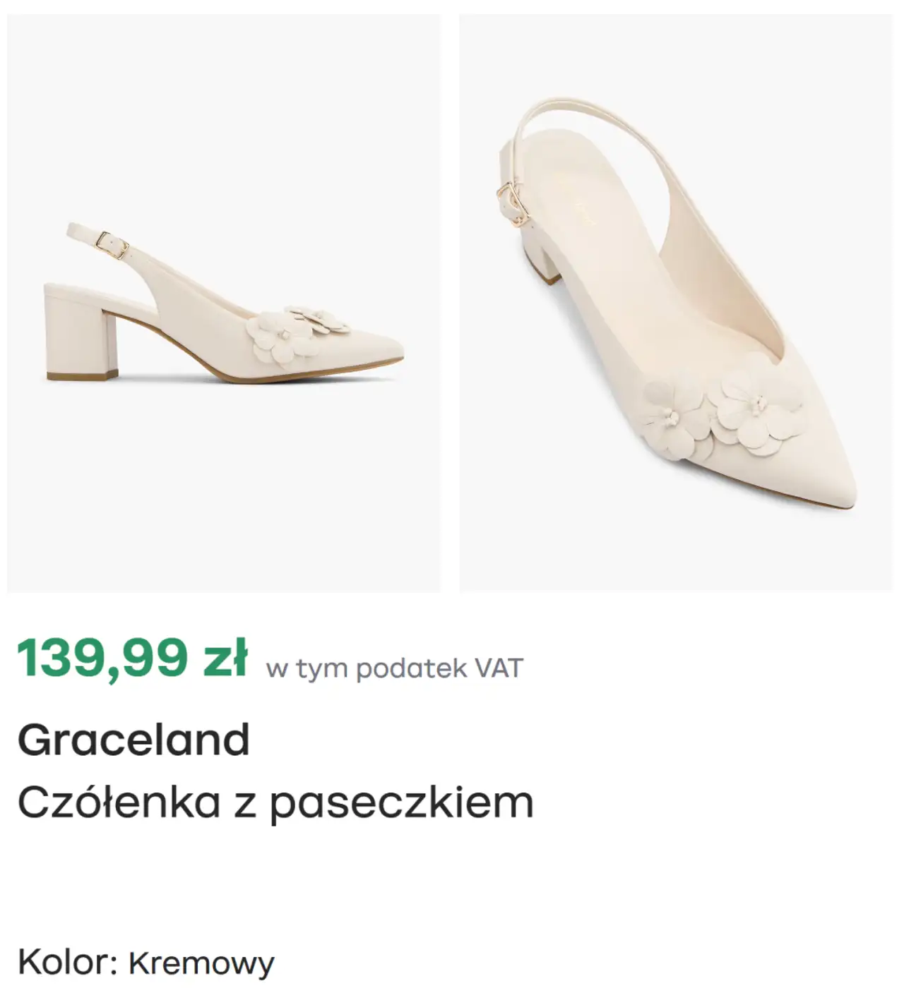 Graceland Czółenka z paseczkiem