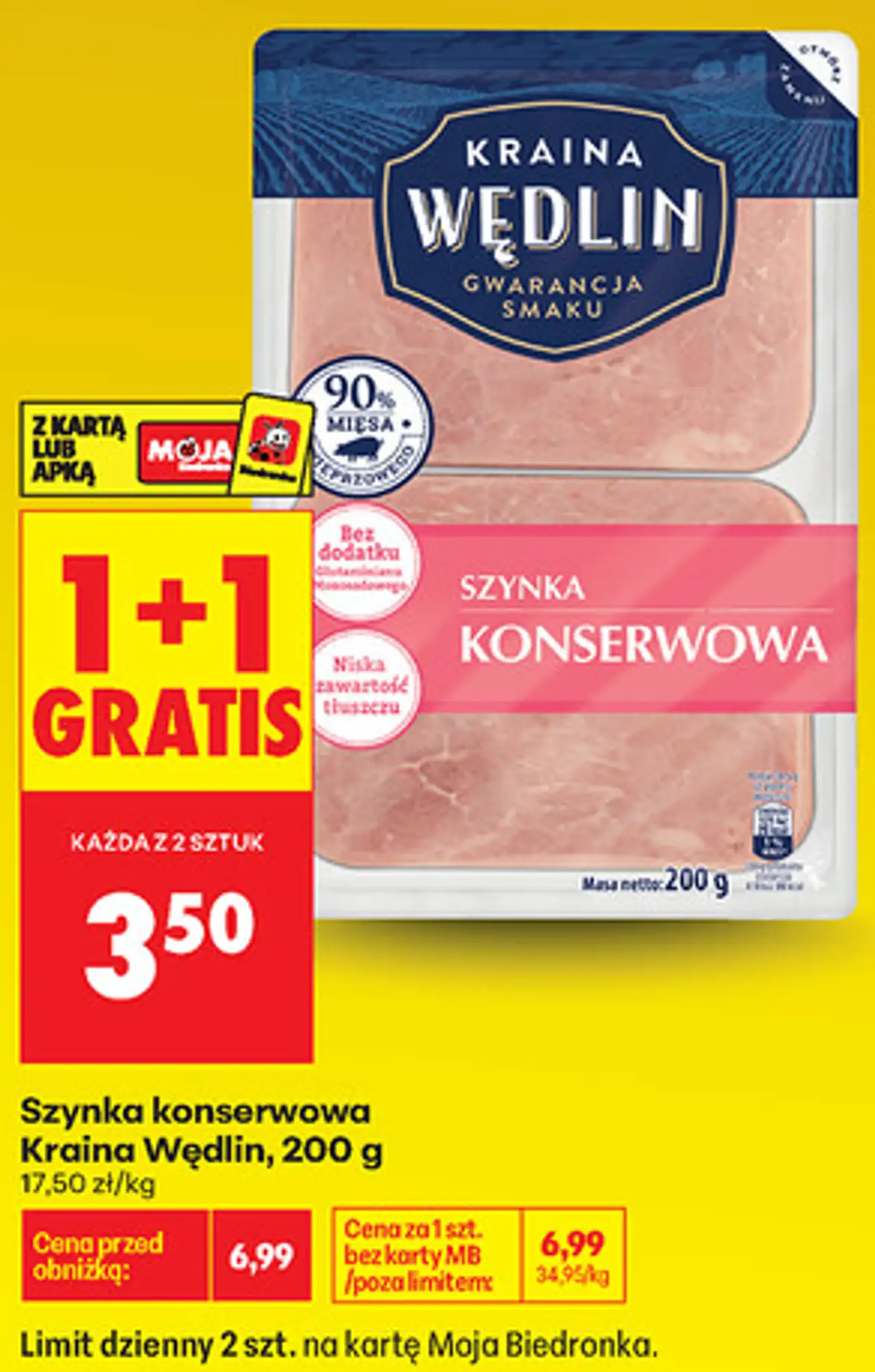 Szynka konserwowa Kraina Wędlin, 200 g