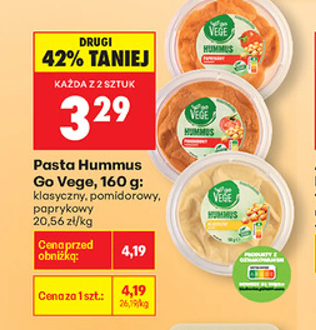 Pasta Hummus Go Vege, 160 g: