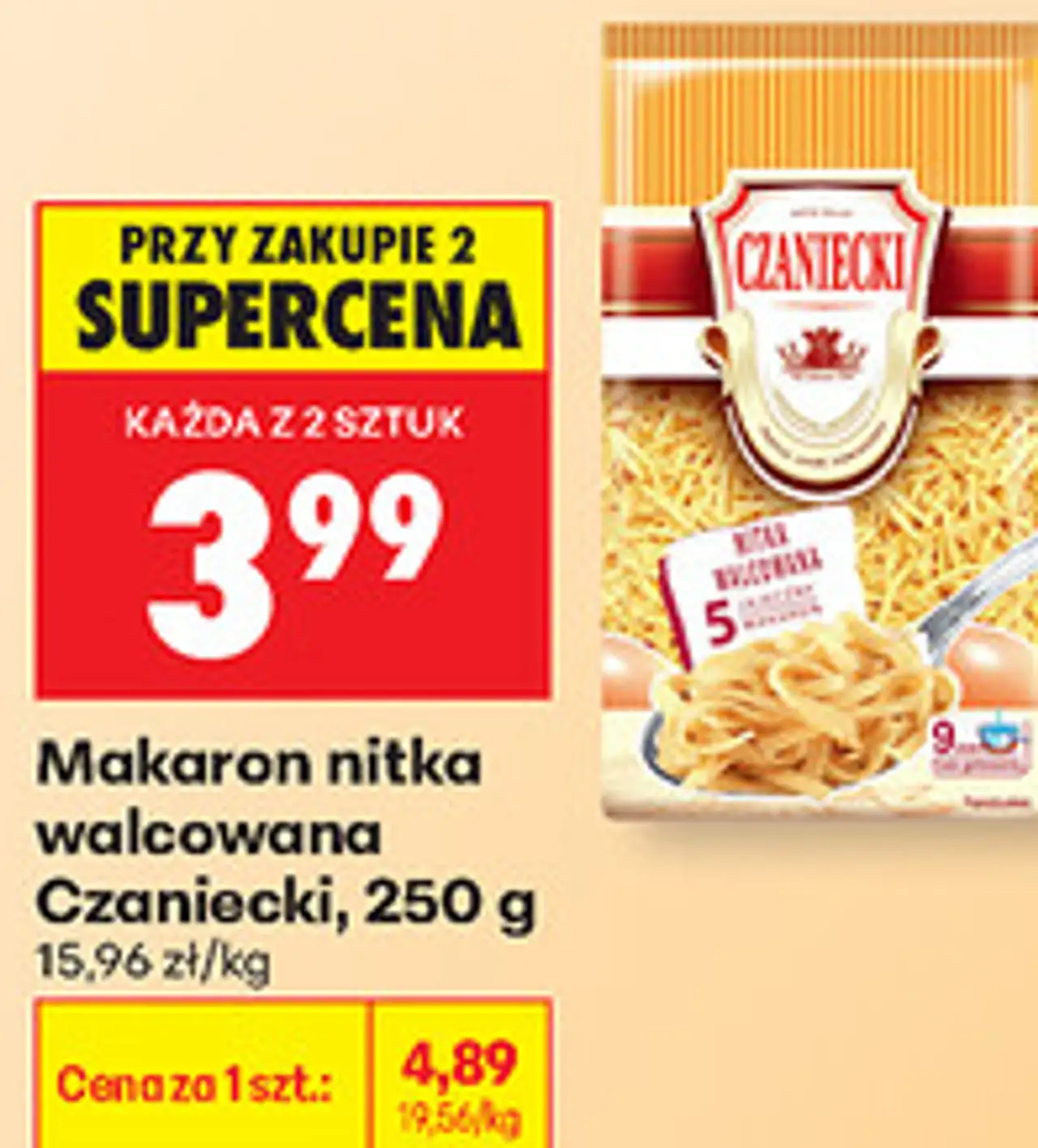 Makaron nitka walcowana Czaniecki, 250 g