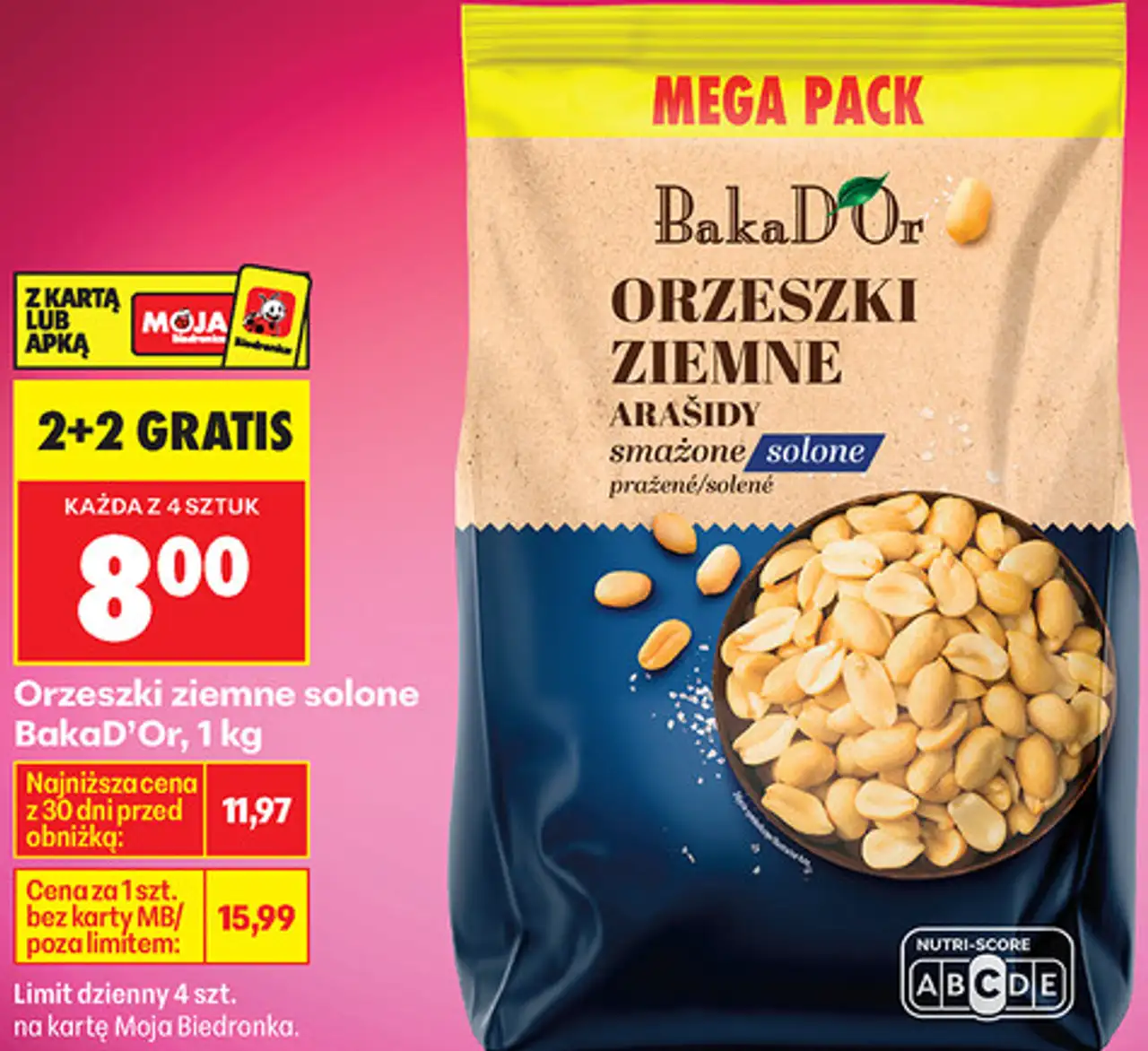 Orzeszki ziemne solone BakaD'Or, 1 kg