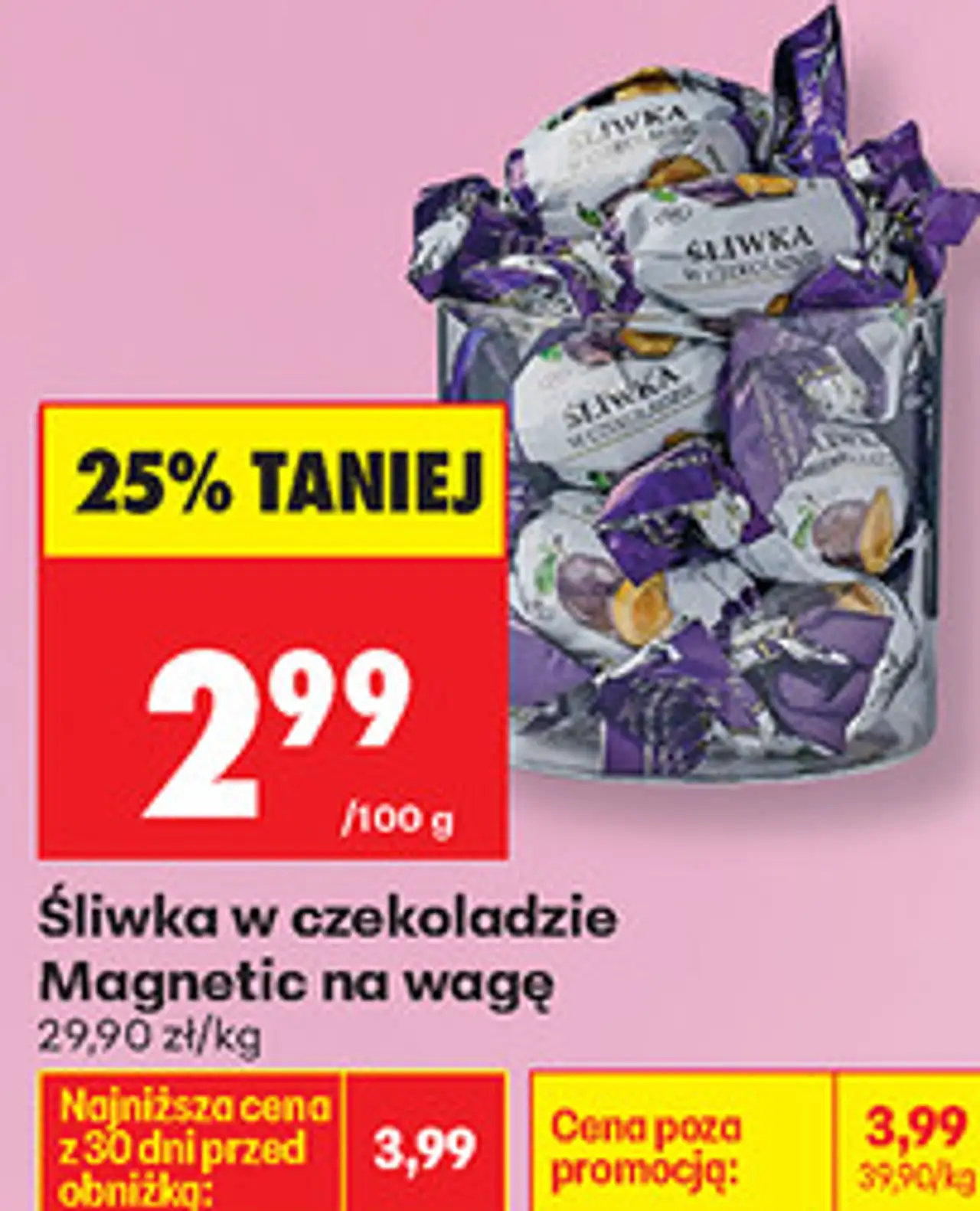 Śliwka w czekoladzie Magnetic na wagę