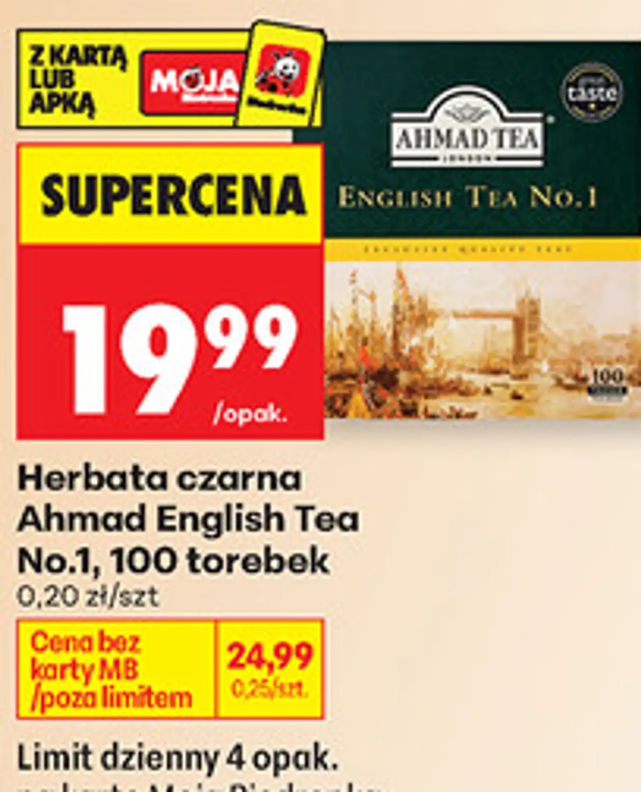 Herbata czarna Ahmad English Tea No.1, 100 torebek