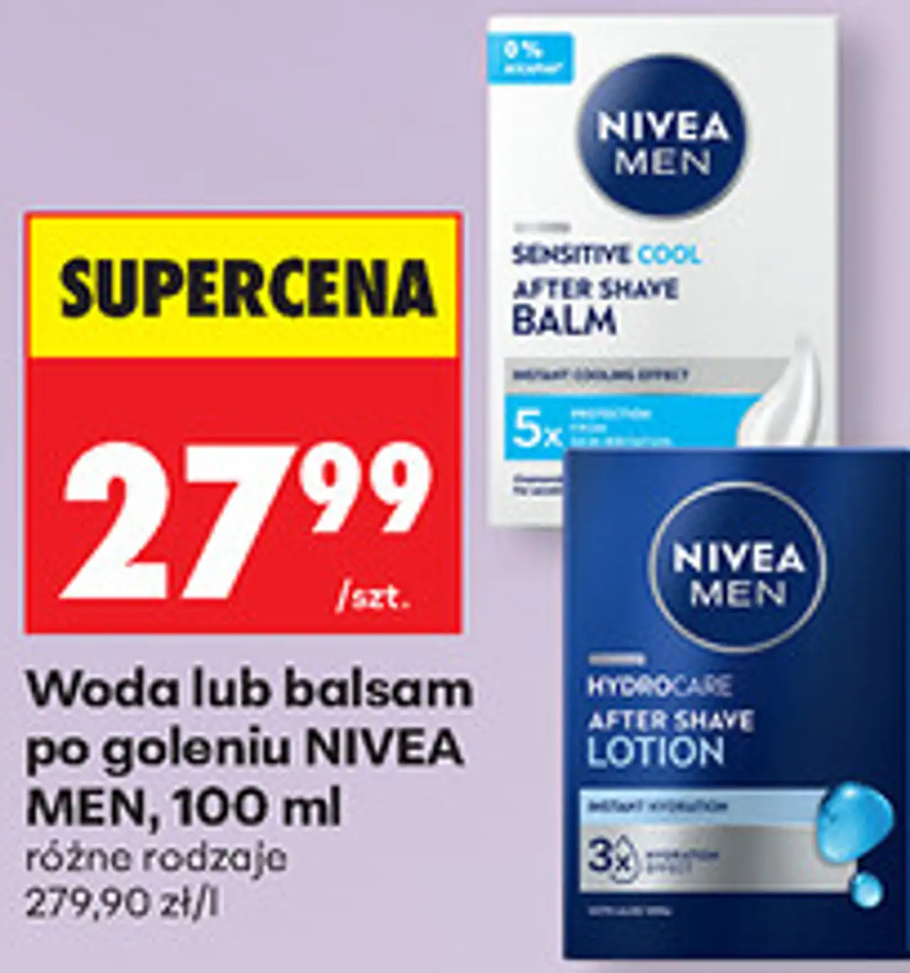 Woda lub balsam po goleniu NIVEA MEN, 100 ml