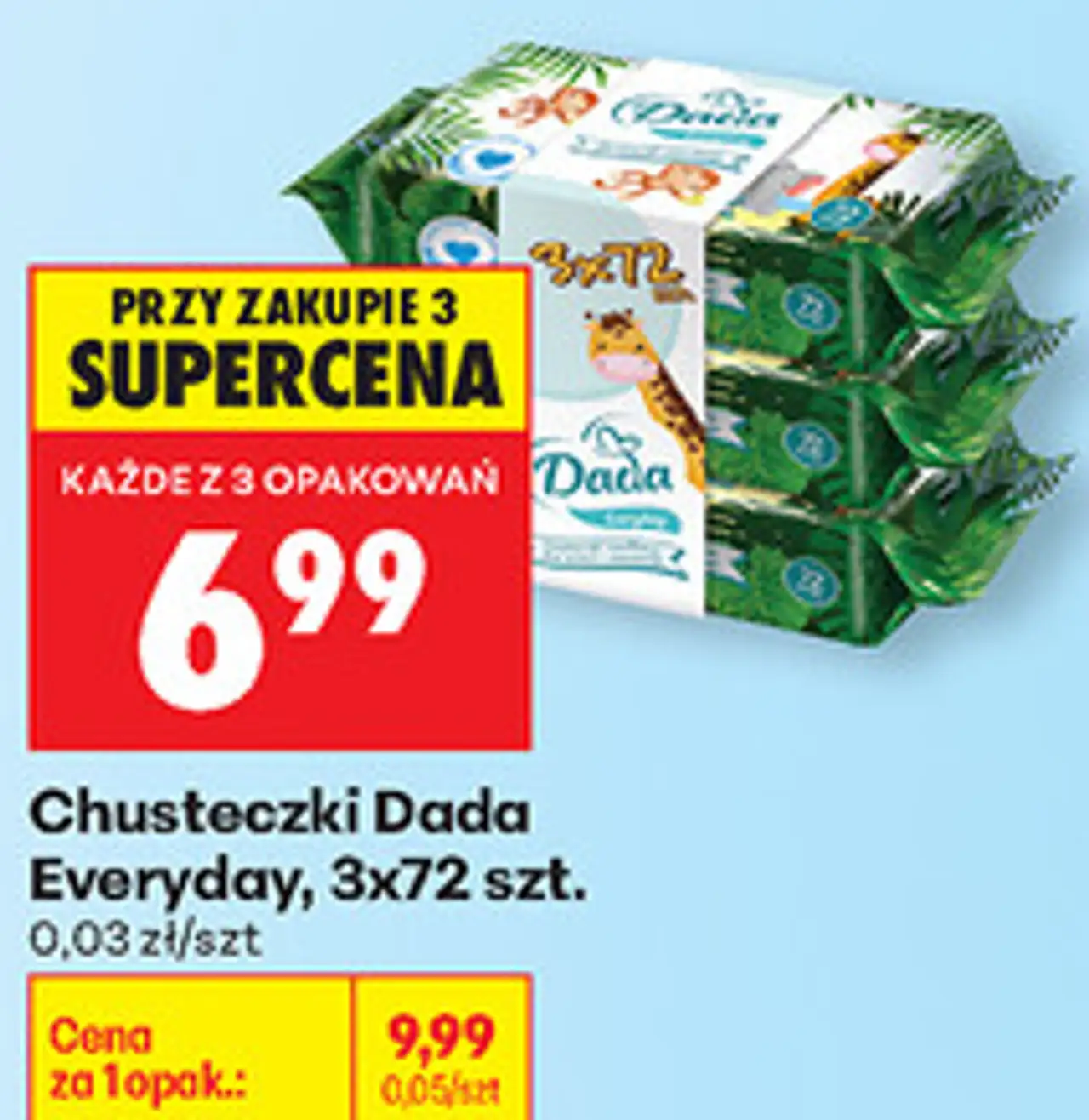 Chusteczki Dada Everyday, 3x72 szt.