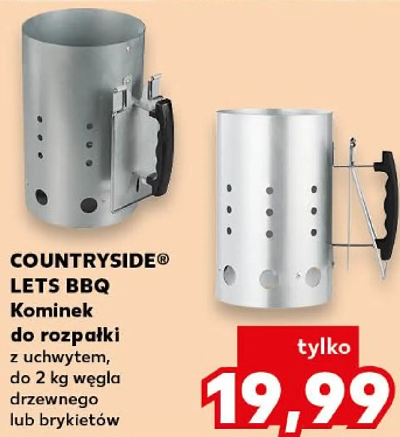 COUNTRYSIDE® LETS BBQ Kominek do rozpałki z uchwytem