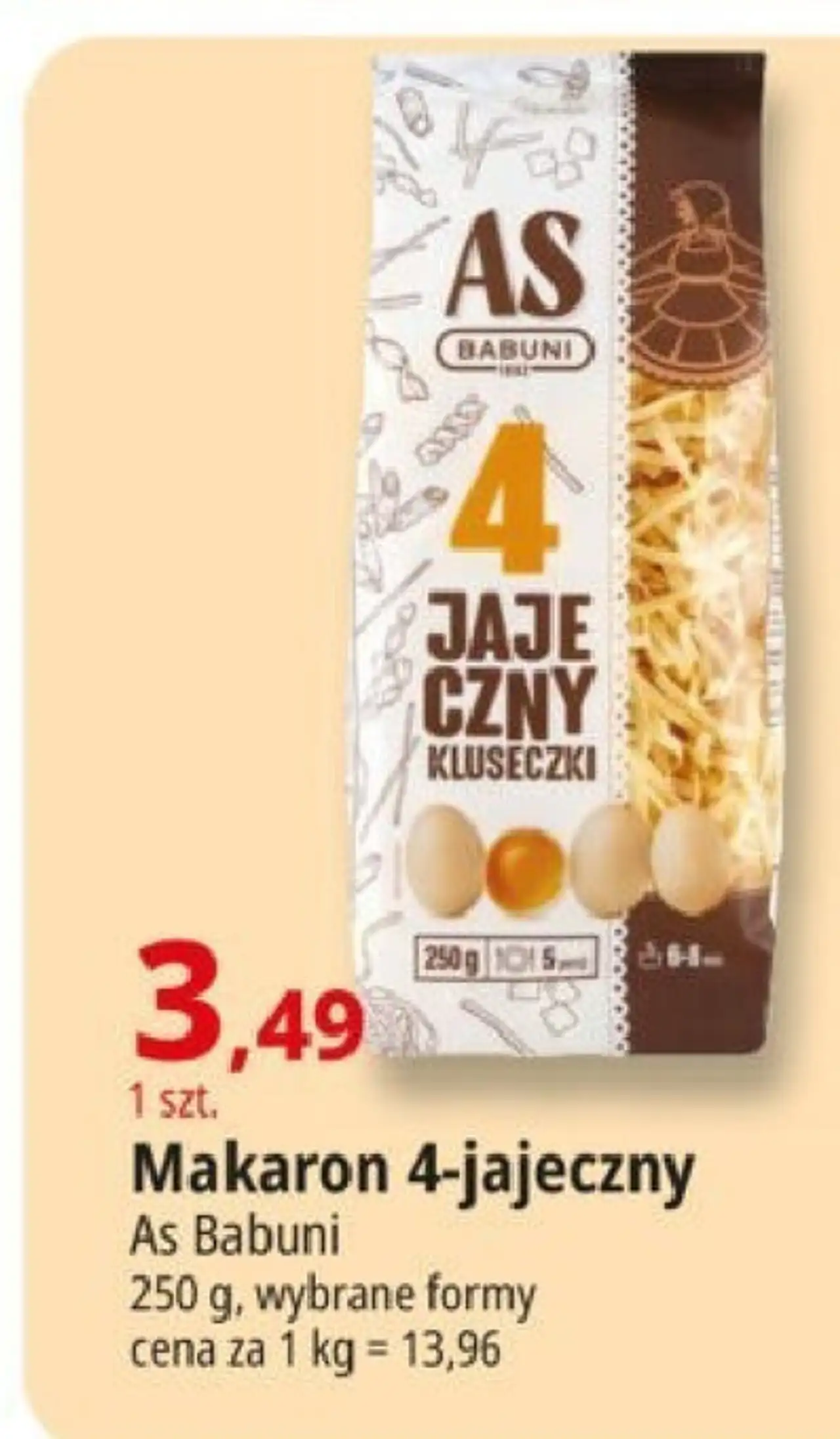 Makaron 4-jajeczny kluseczki As-Babuni