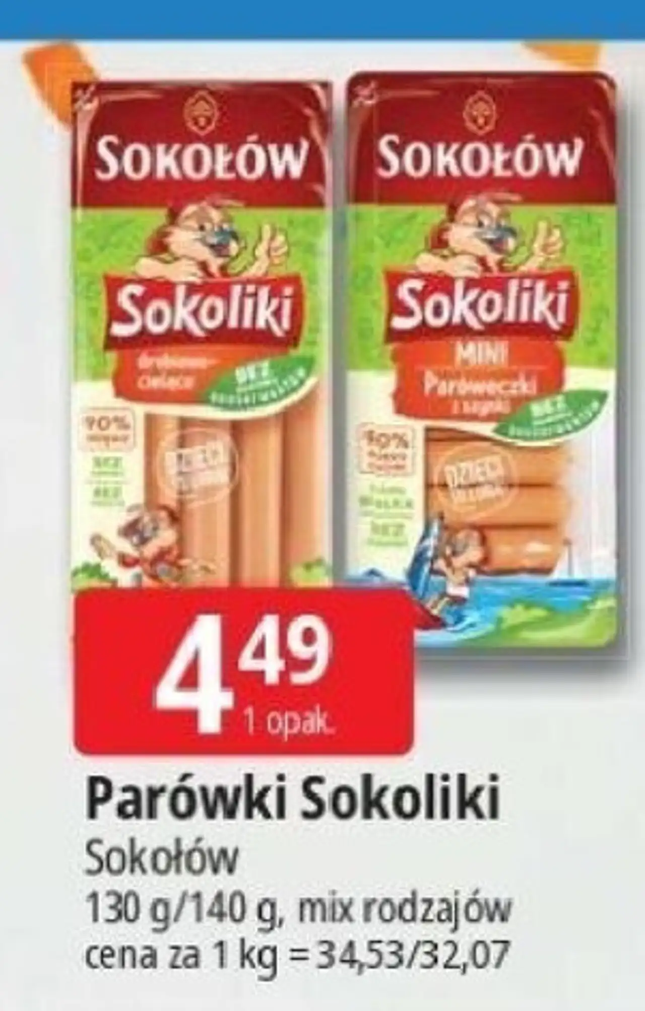 Paróweczki z szynki mini Sokołów Sokoliki