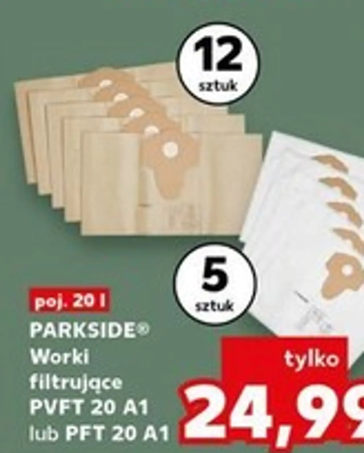 PARKSIDE® Worki filtrujące PVFT 20 A1 lub PFT 20 A1