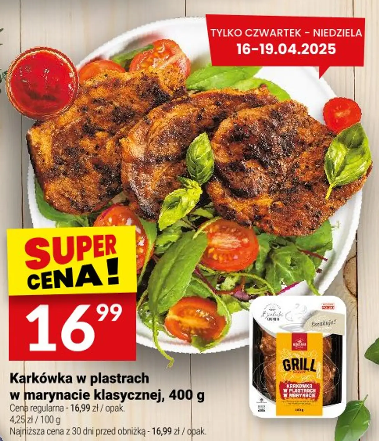 Karkówka w plastrach w marynacie klasycznej 400g