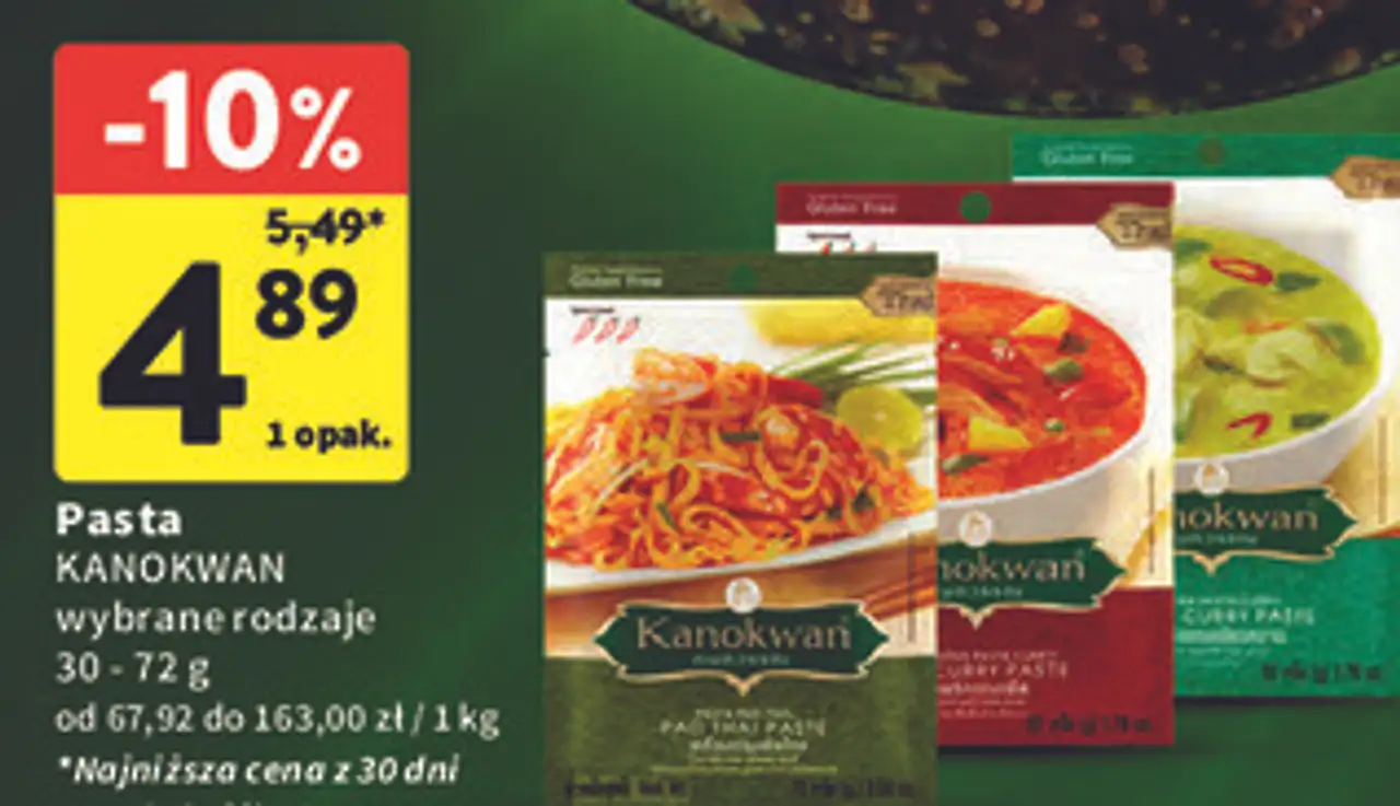 Pasta KANOKWAN wybrane rodzaje 30 - 72 g