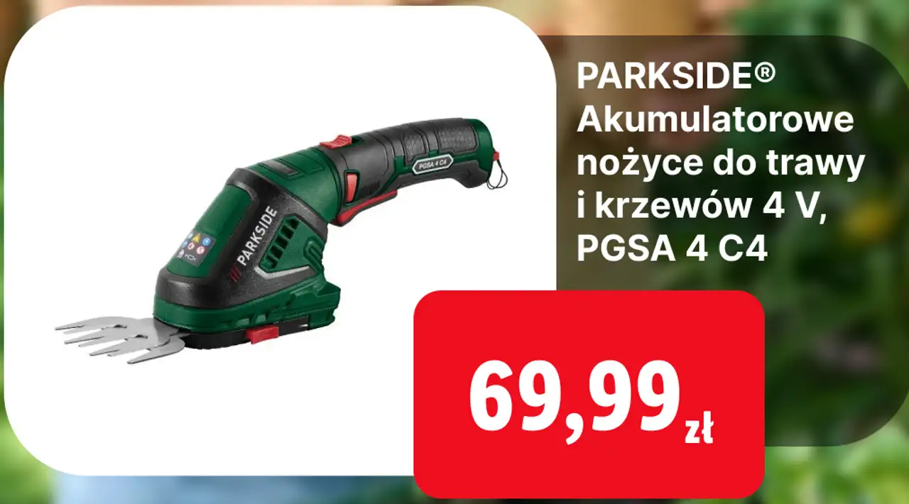 PARKSIDE® Akumulatorowe nożyce do trawy i krzewów 4 V, PGSA 4 C4