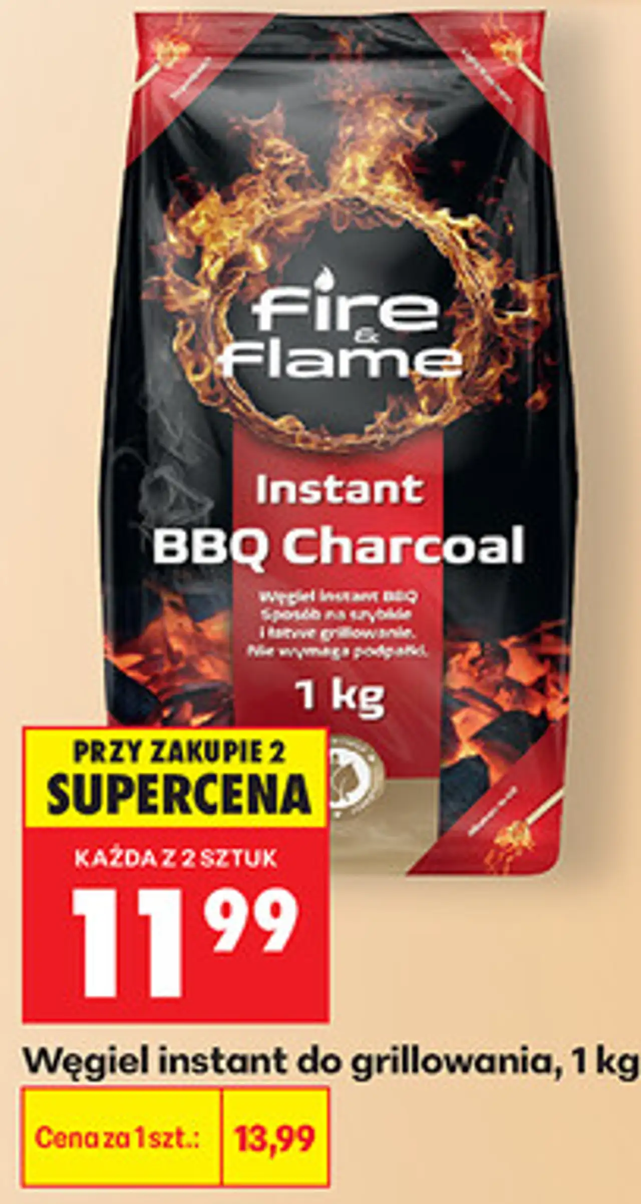 Węgiel instant do grillowania, 1 kg