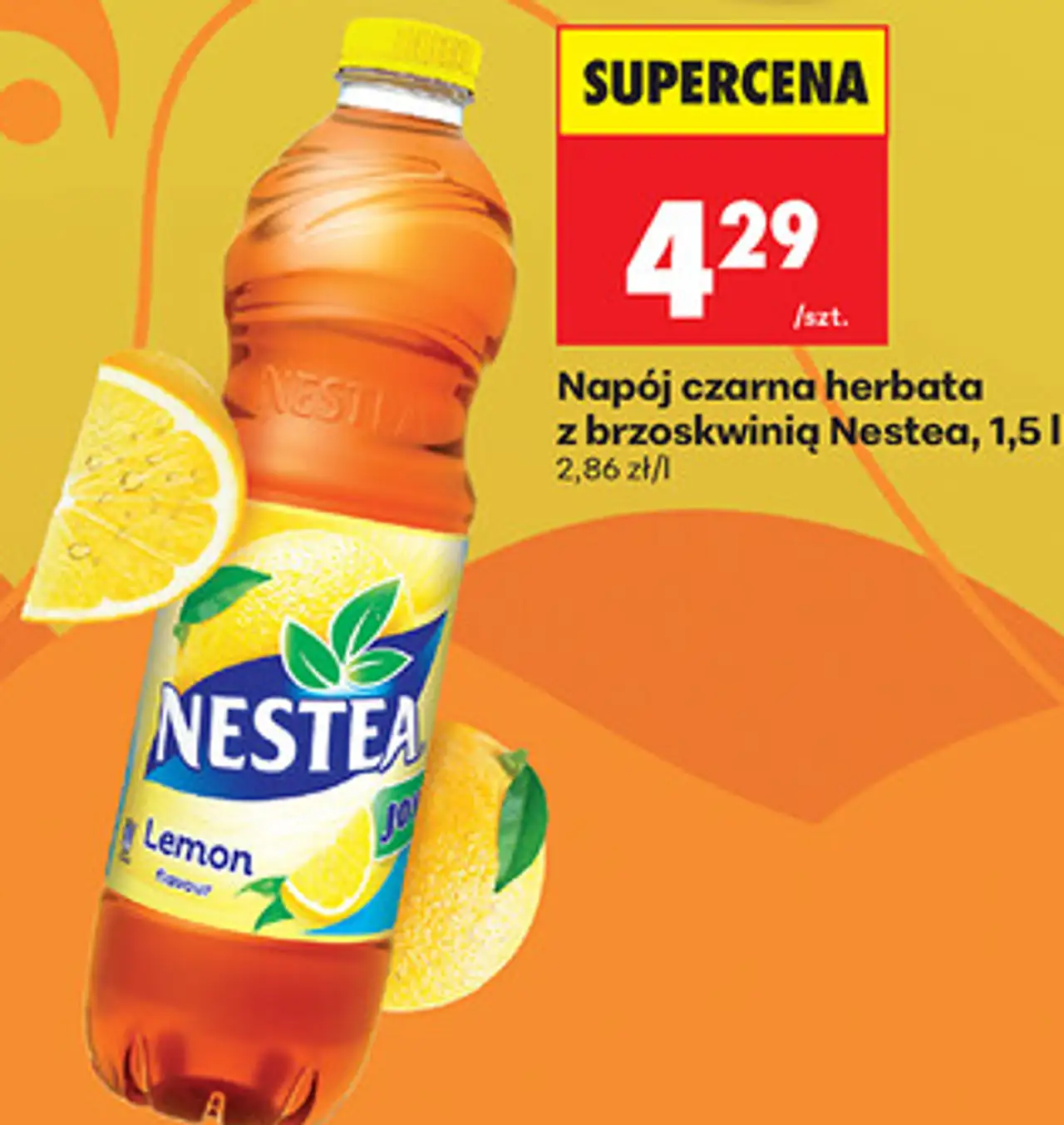 Napój czarna herbata z brzoskwinią Nestea, 1,5 l