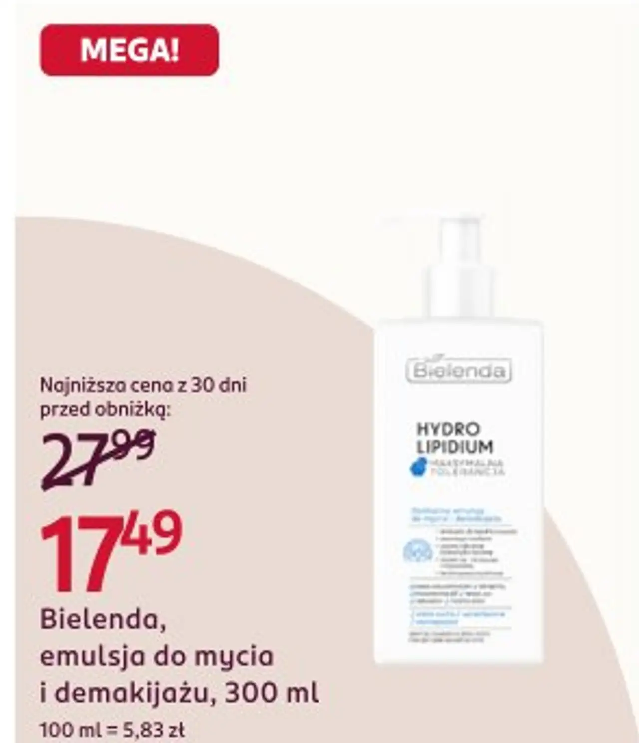 Bielenda, emulsja do mycia i demakijażu, 300 ml