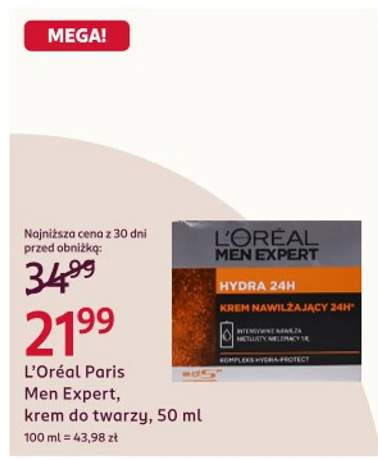 L'Oréal Paris Men Expert, krem do twarzy, 50 ml