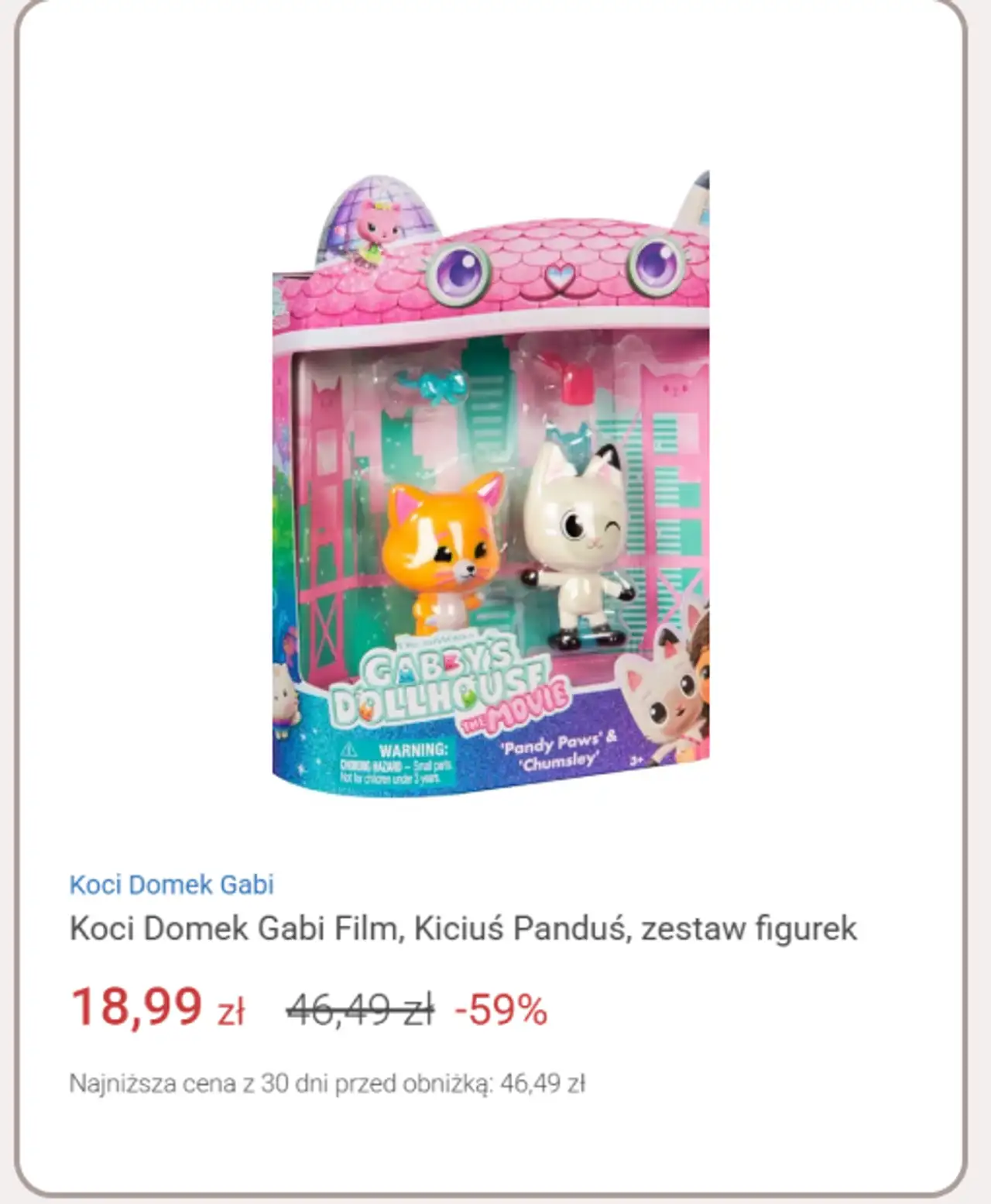 Koci Domek Gabi Film, Kiciuś Panduś, zestaw figurek