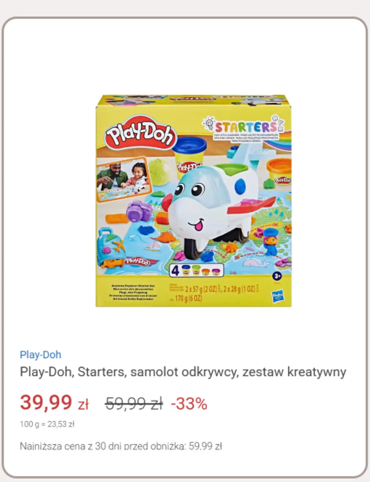 Play-Doh, Starters, samolot odkrywcy, zestaw kreatywny
