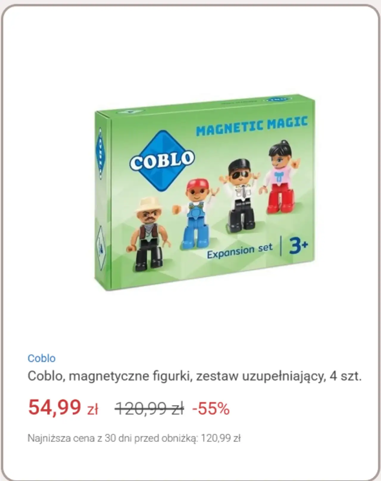 Coblo, magnetyczne figurki, zestaw uzupełniający, 4 szt.