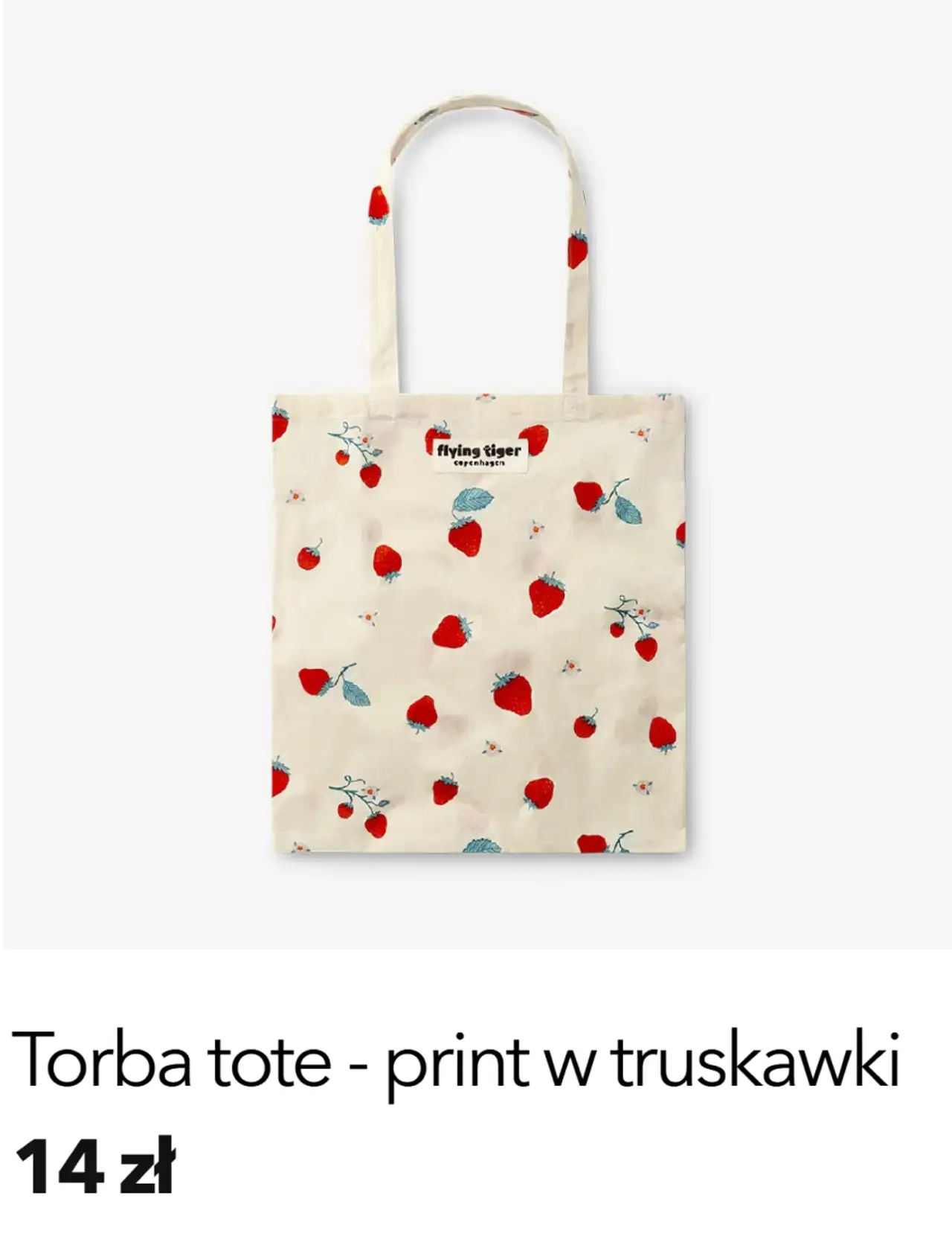Torba tote - print w truskawki